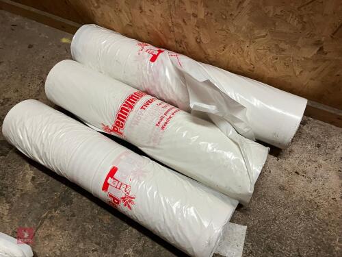 3 ROLLS OF 6' SPAN PLASTIC SHEETING
