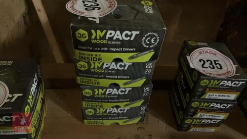 4 BOXES OF 4 X 50MM WOOD SCREWS