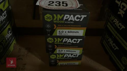 300 X 5 X 60MM WOOD SCREWS