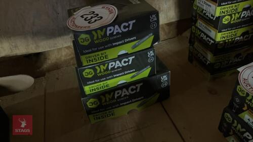 3 BOXES OF WOOD SCREWS