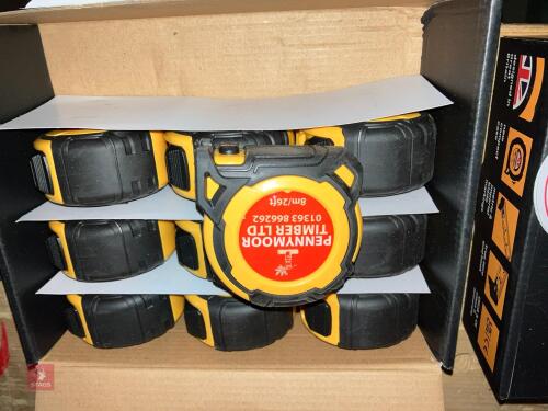 9 QUANTUM 8M TAPE MEASURES