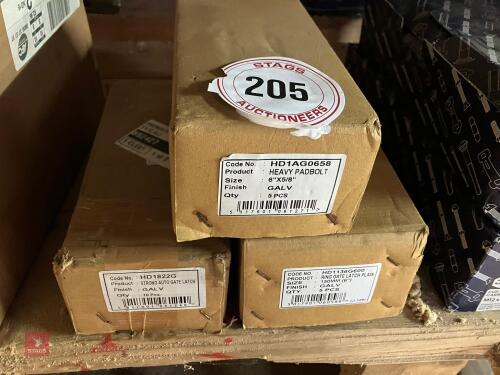 3 BOXES OF MIXED GATE LATCHES