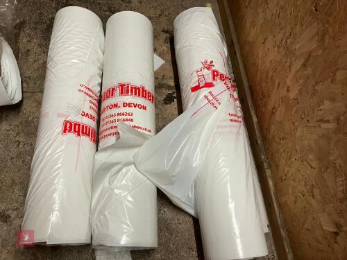 3 ROLLS OF 6' SPAN PLASTIC SHEETING