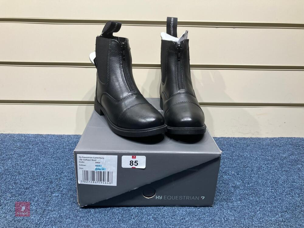 HY CANTERBURY ZIP JODHPUR BOOTS