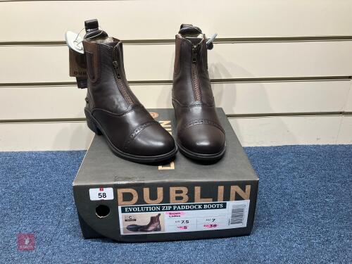 DUBLIN EVOLUTION ZIP PADDOCK BOOTS