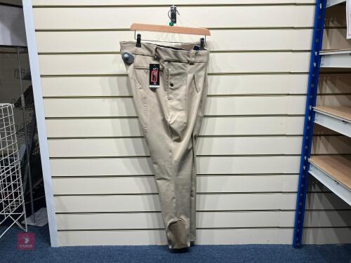EQUIETECH MENS SIZE 36 BEIGE BREECHES