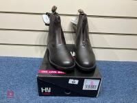 HY LAND CANTERBURY ZIP JODHPUR BOOTS - 6