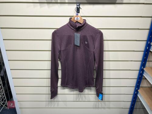 ARIAT LADIES XS QUARTER ZIP BASE LAYER