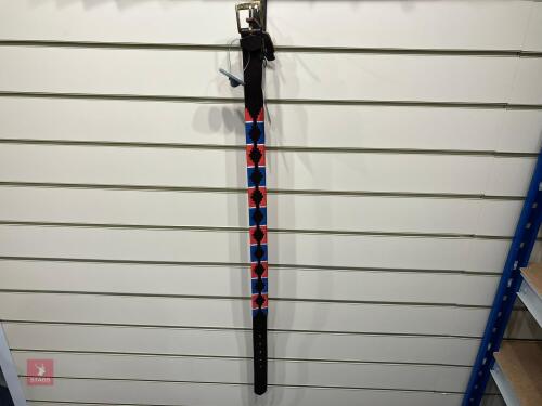 AUBRION 70CM NAVY/RED POLO BELT