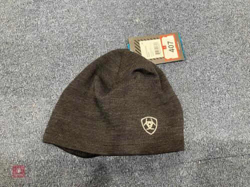 ARIAT MARINO HEATHERED BLACK BEANIE