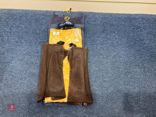 MORETTA CHILDS SUEDE HALF CHAPS