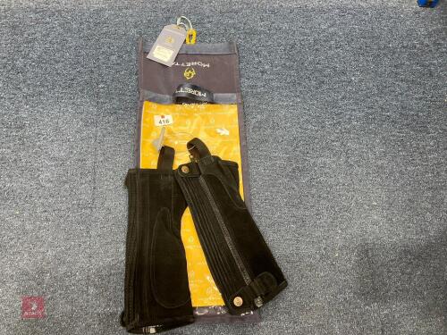 MORETTA CHILDS SUEDE HALF CHAPS
