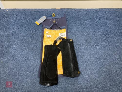 MORETTA CHILDS SUEDE HALF CHAPS