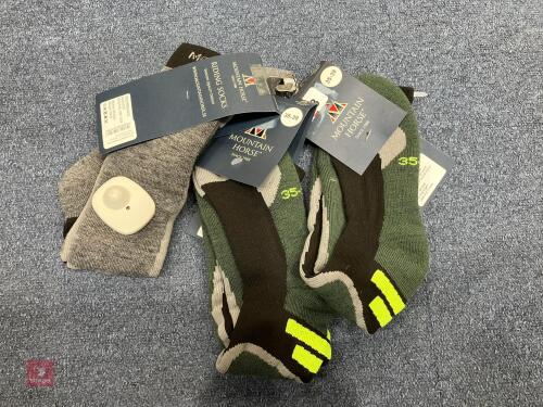 3 PAIRS OF UK 35-39 MOUNTAIN HORSE SOCKS