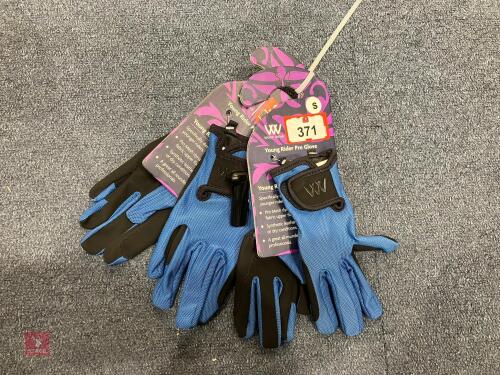 2 PAIRS OF WOOFWARE RIDING GLOVES