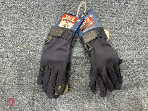 2 PAIRS OF SHIRES XS NAVY GLOVES