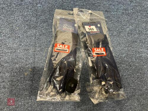 2 PAIRS OF SHIRES XS NAVY GLOVES