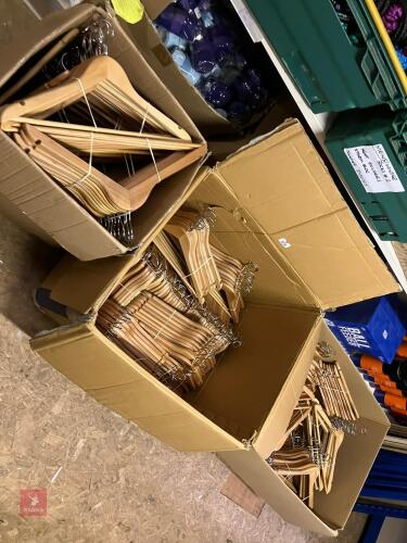 270 WOODEN CLOTHES HANGERS