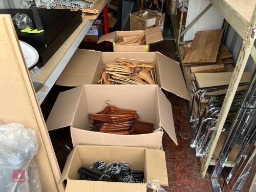 4 BOXES OF CLOTHES HANGERS