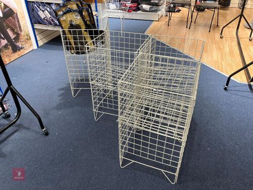 4 SQUARE SHOP DISPLAY BASKETS