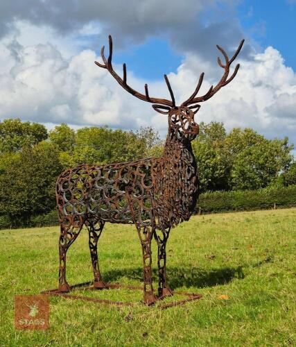 BESPOKE HORSESHOE STAG SCULPTURE