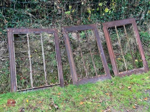 3 CAST IRON WINDOW FRAMES