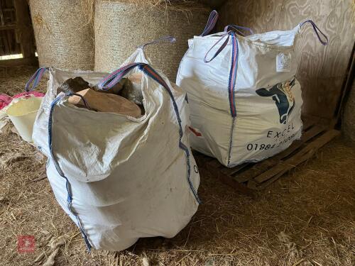 2 DUMPY BAGS OF LOGS
