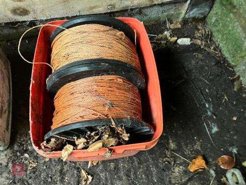 2 REELS OF PLASTIC FENCE WIRE