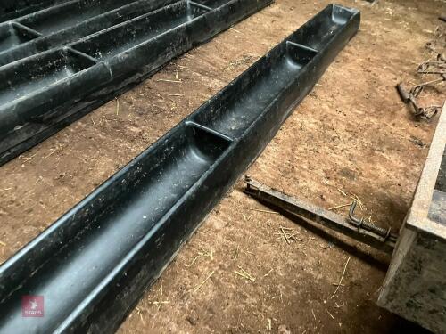 2 PLASTIC SHEEP GROUND FEED TROUGHS