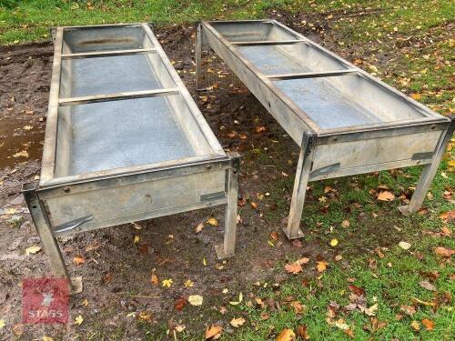 2 HEAVY DUTY CATTLE FEED TROUGHS