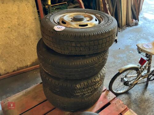 4 X 195/70 R15 WHEELS AND TYRES (137)