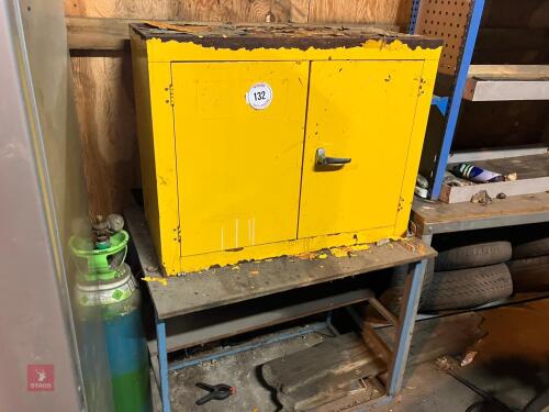 WORK TABLE AND STORAGE CHEST (132)