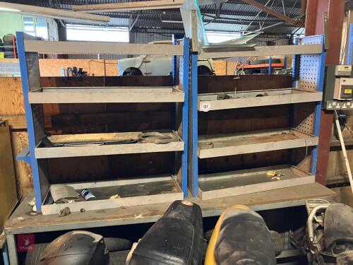 WORKSHOP RACKING AND WORKBENCH (131)
