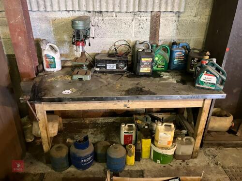 WORKBENCH, VICE, OILS AND TOOLS (118)