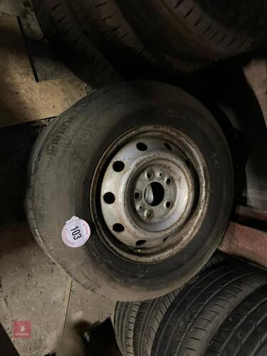 2 X 205/75 R16 WHEELS AND TYRES (103)