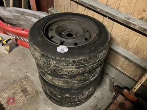 4 X 195/70 R15 STEEL RIMS (90)