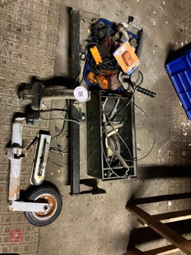 DRAWBAR, JOCKEY WHEEL, HITCH, WINCH (86)