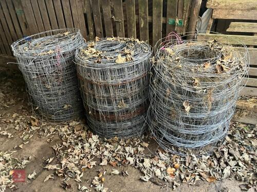 3 X ROLLS OF SHEEP NETTING