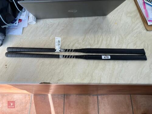 2 BLACK CRYSTAL BATTON WHIPS