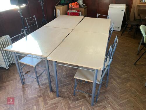 4 TABLES & CHAIRS
