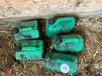 5 X 5LITRE PLASTIC FUEL CANS - 6