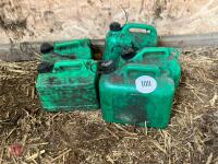 5 X 5LITRE PLASTIC FUEL CANS - 7