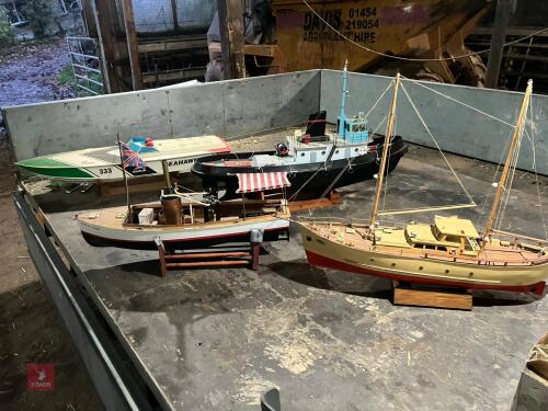 9 REMOTE CONTROL MODEL BOATS