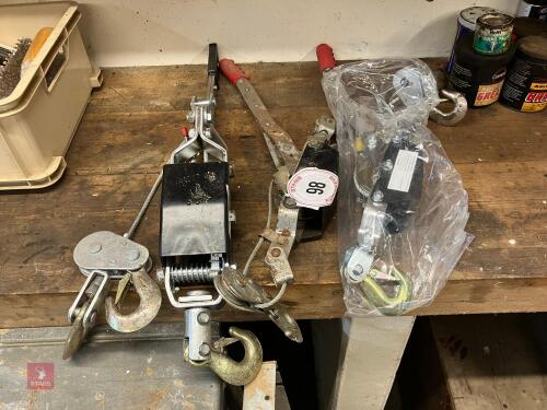 3 X CABLE PULLERS (98)