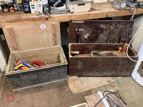 2 X WOODEN CHESTS OF TOOLS (87)