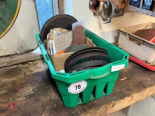 STILLAGE OF GRINDING DISCS (78)