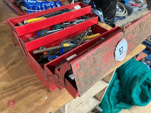 METAL CANTILEVER TOOLBOX AND TOOLS (57)