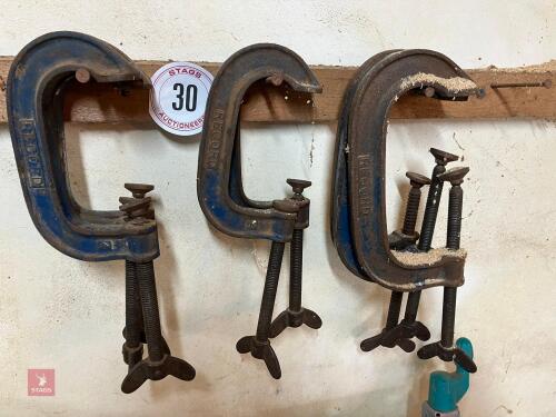 8 RECORD G-CLAMPS (30)