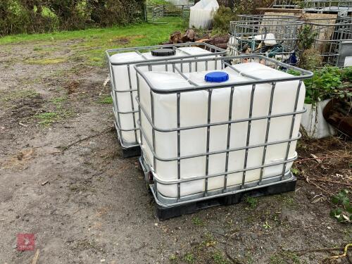 2 X IBC TANKS (600L)