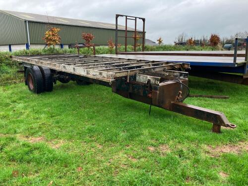 24' SINGLE AXLE FLATBED TRAILER CHASSIS